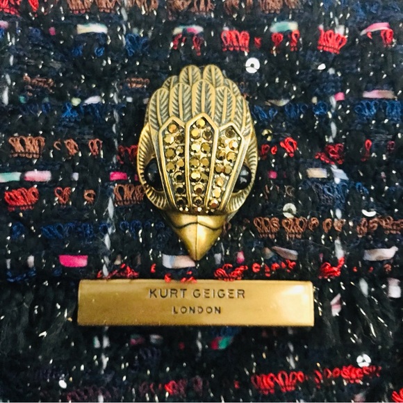 NWT KURT GEIGER LONDON Large Kensington Tweed Shoulder Bag - Picture 10 of 15